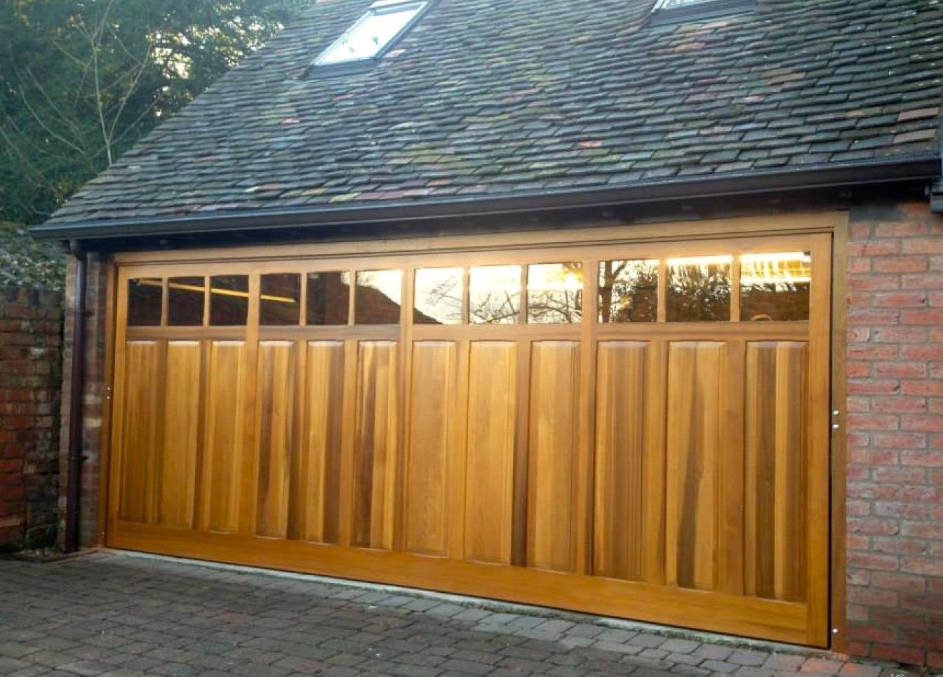 Woodrite Padbury cedar wood up and over garage door